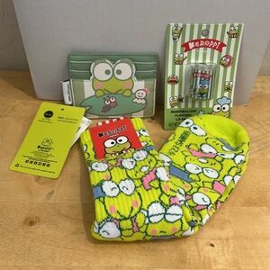 Keroppi Bundle Cardholder, Crew Socks and Lip Balm
